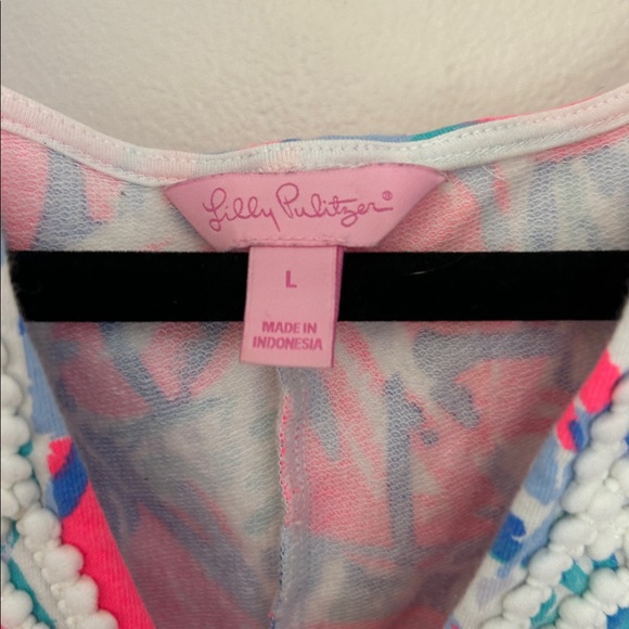 Lilly Pulitzer Harper Shift Dress in Cosmic Coral Cracked Up Lobster Print Large - Picture 5 of 10